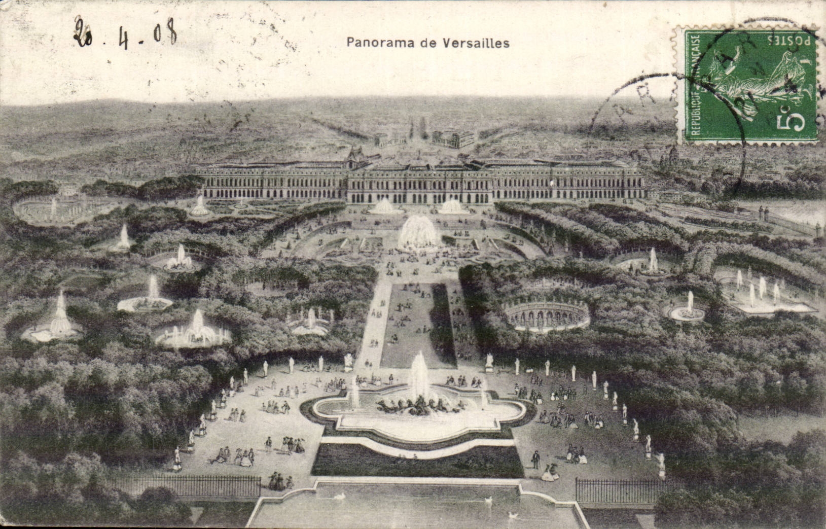 Versailles - Panorama CPA 