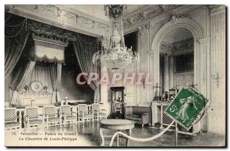 Versailles - Palais du Grand Trianon - Le Chambre de Louis Philippe CPA 