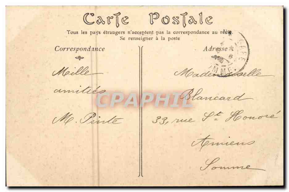 Palazzo di FONTAINEBLEAU — Vista presa dal Parco — N.D. Béat, editore — Verso