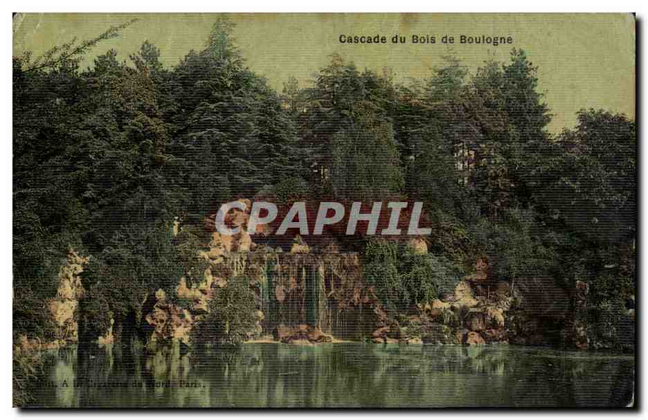 Paris - 16 - Cascade de Bois de Boulogne - CARTE TOILEE - - CPA 