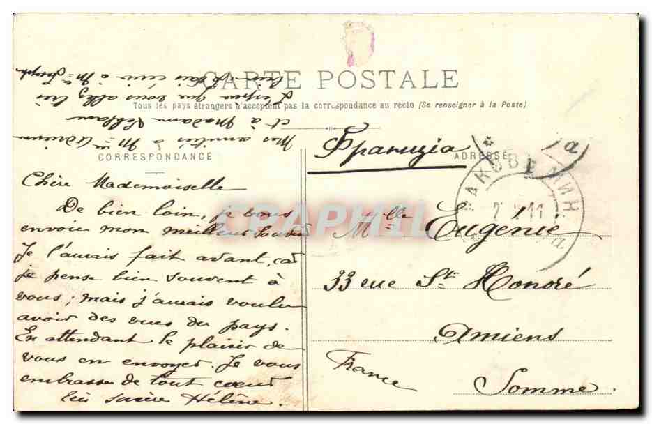 CPA Napoleon recoit la Reine de Prusse a Tilsitt (juillet 1807) — Rückseite