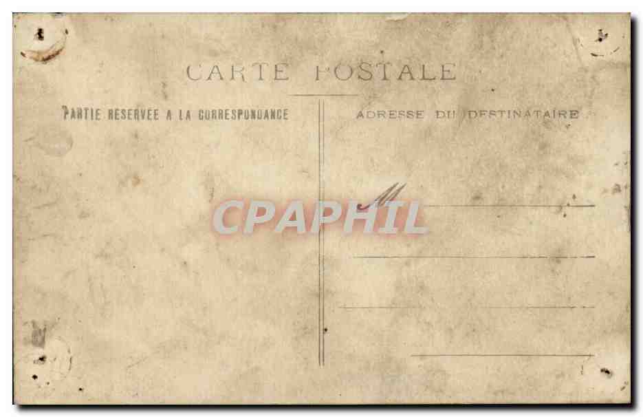 CARTE PHOTO Maison et viel homme — Rückseite