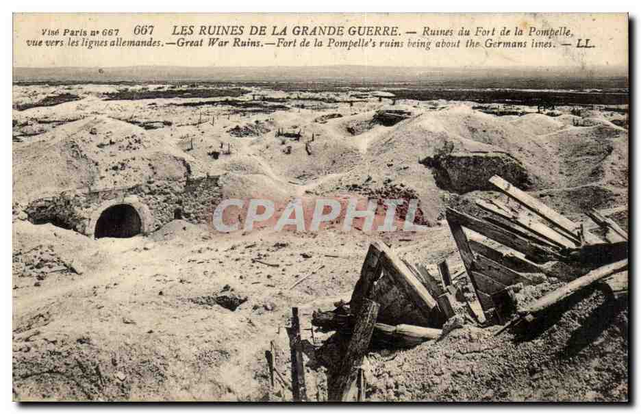 CPA Les ruines de la grande guerre Ruines du fort de la Pompelle