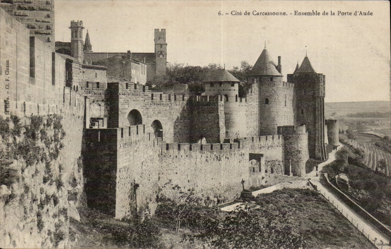 Cite de Carcassonne CPA Ensemble de la porte d'Aude