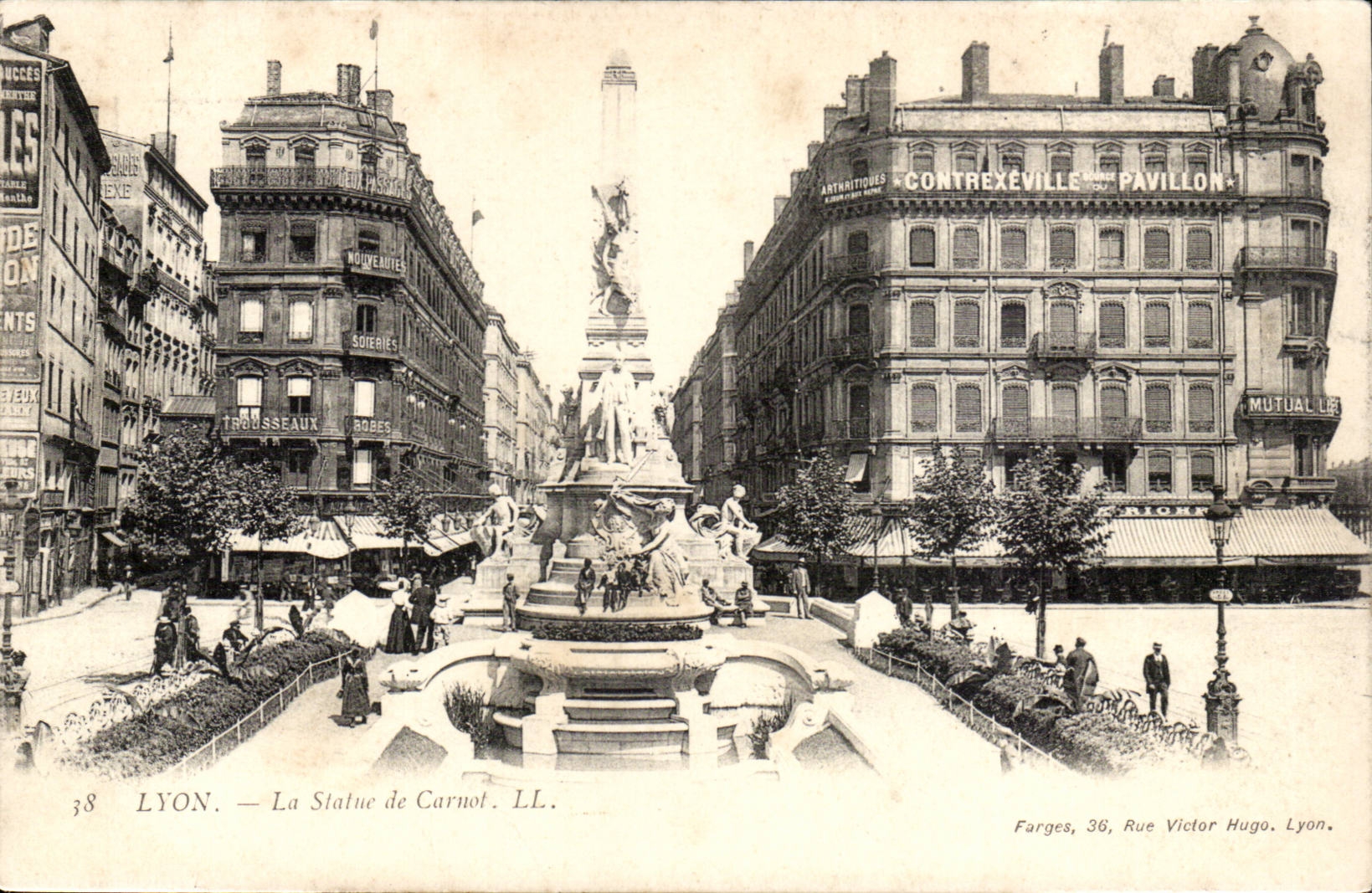 Lyon - Statue de Carnot - CPA 