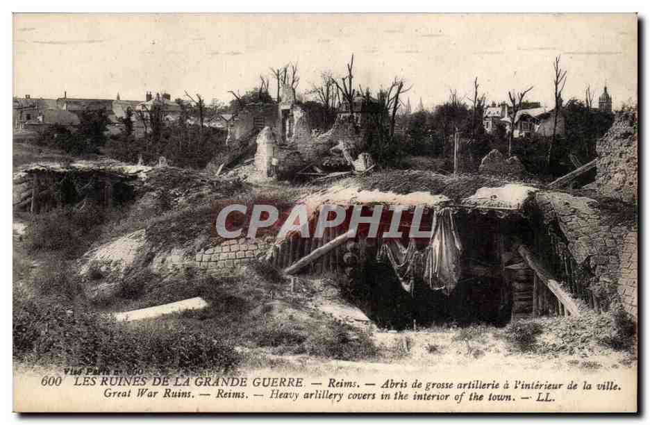 Ruines de la Grande Guerre — Reims — Abri de grosse artillerie à l'intérieur de la ville — Vues Paris n° 600