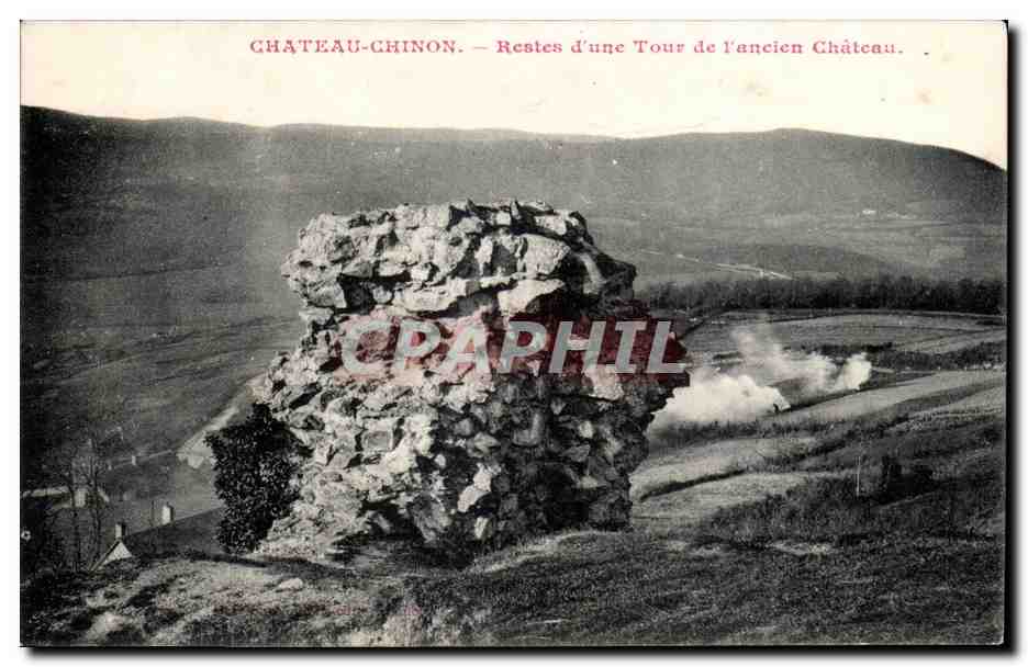 Chateau Chinon CPA Restes d'une tour de l'ancien chateau