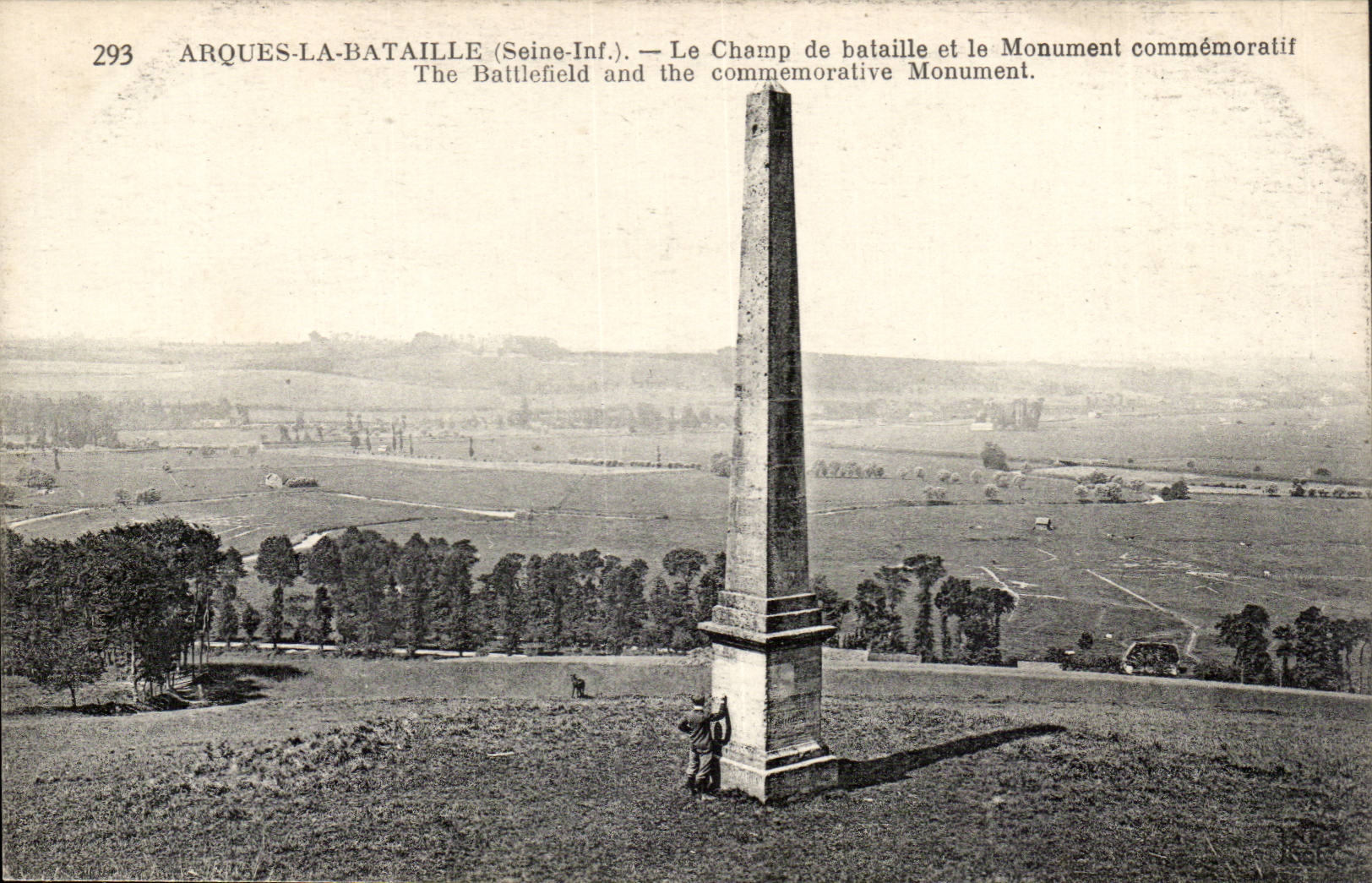 Arques la Bataille CPA Le champ de bataille et le monument commemoratif 