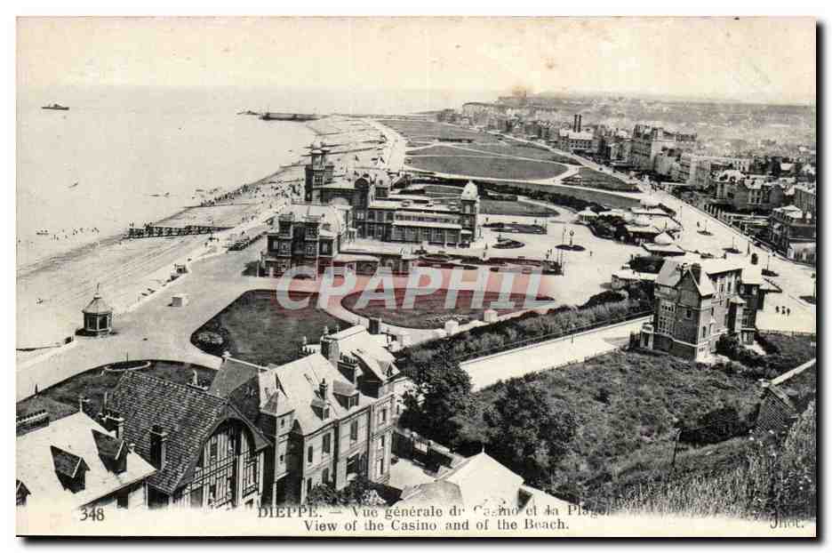 Dieppe CPA vue generale et la plage 