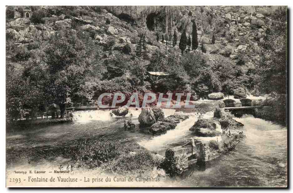 Fontaine de Vaucluse CPA La prise du canl de CArpentras