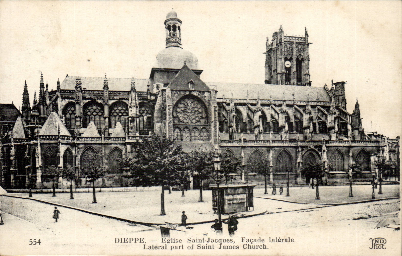 Dieppe CPA Eglise Saint Jacques Facade laterale 
