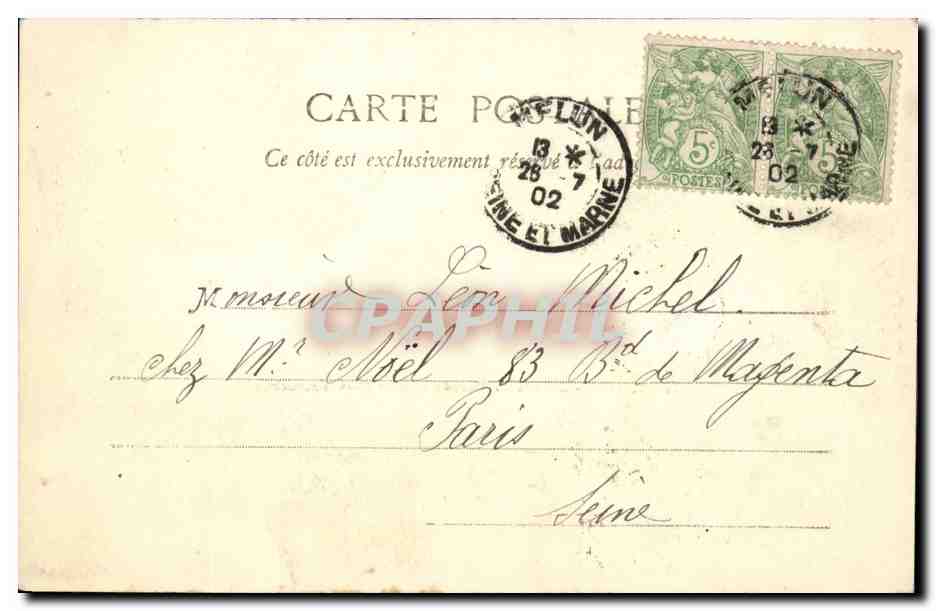 Melun CPA Chateau de Veux le Vicomte — Back