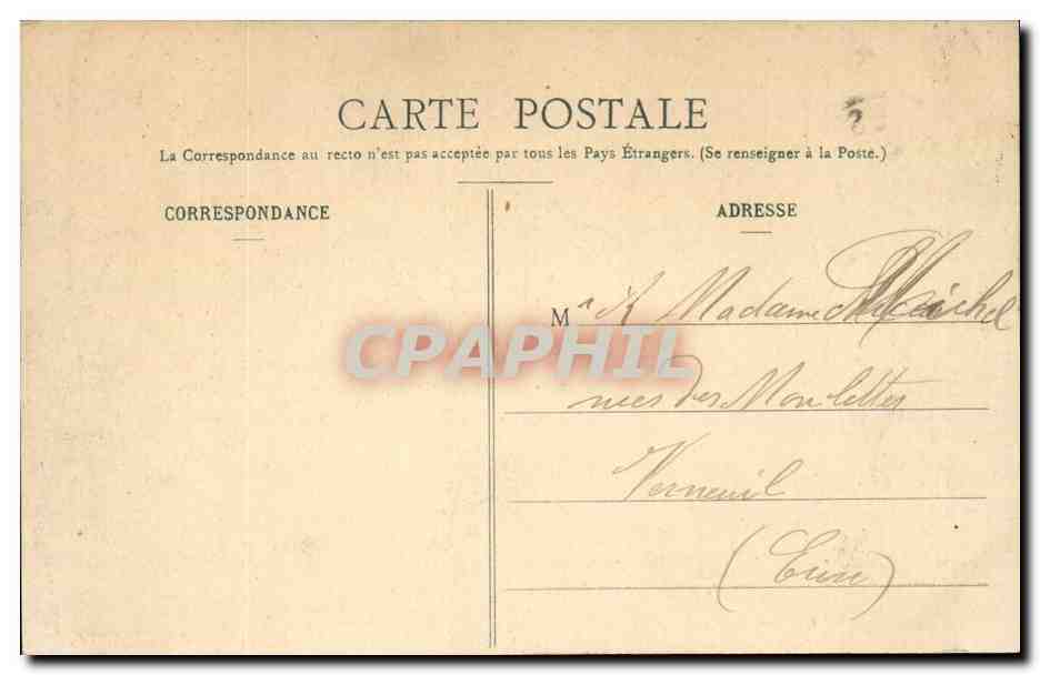VErsailles CPA Voiture du sacre de Charles X — Verso