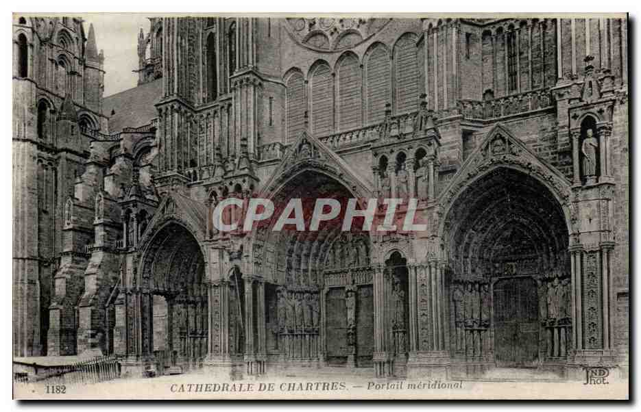 Chartres cPA Cathedrale Portail meridional