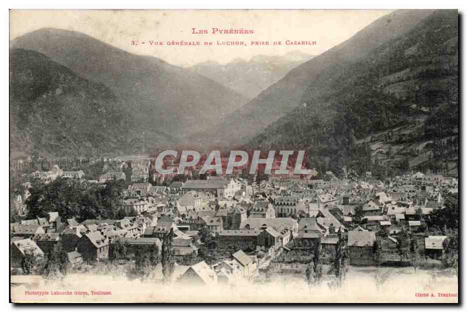 CPA Vue generale de Luchon Prise de Cazarilh