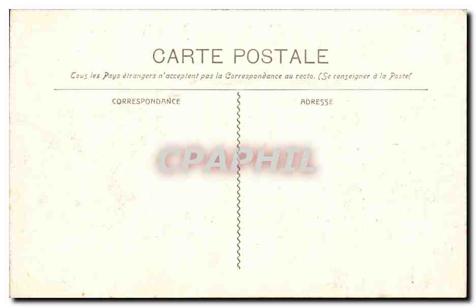 Marseille CPA le palais Longchamp — Rückseite