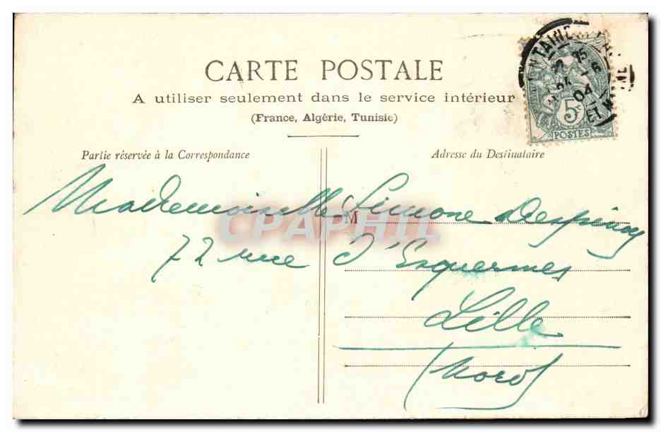 Parque de Fontainebleau — Vista del Canal — Thibault, editores, Fontainebleau-Melun, n°47 — Reverso
