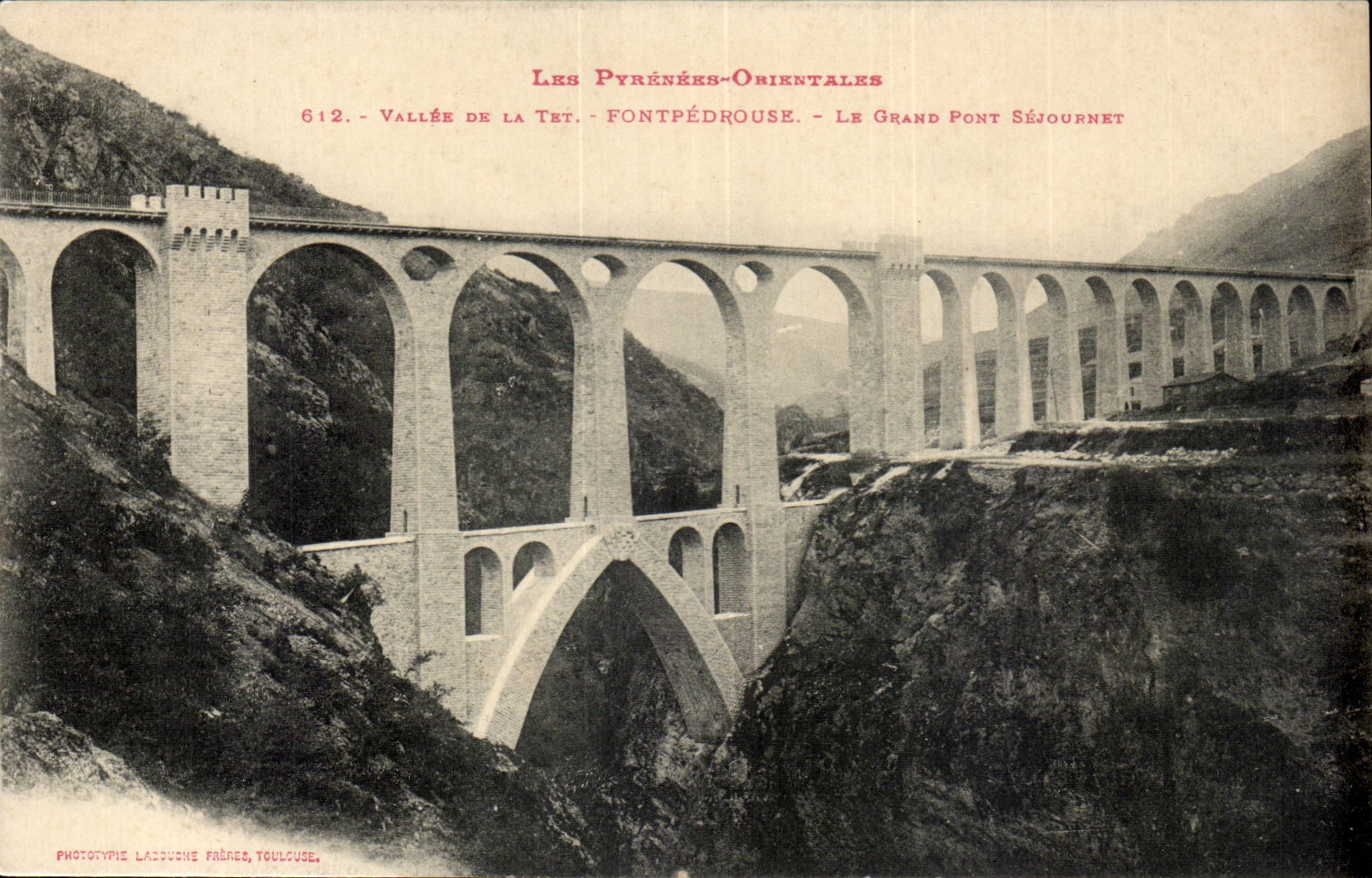 Vallee de la Tet CPA Fontpedrouse Le grand pont Sejournet