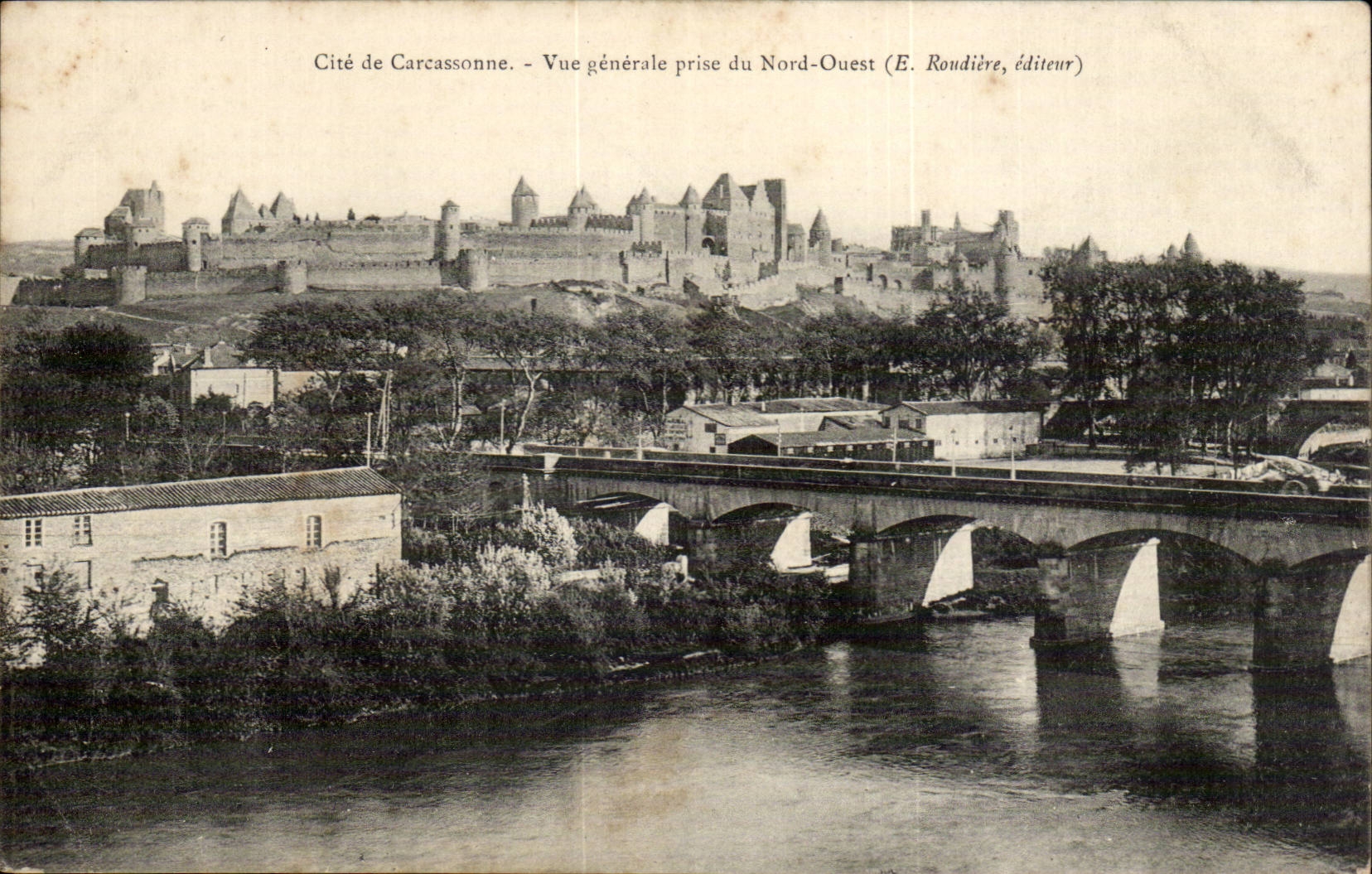 Cite de Carcassonne cPA Vue generale prise du Nord Ouest