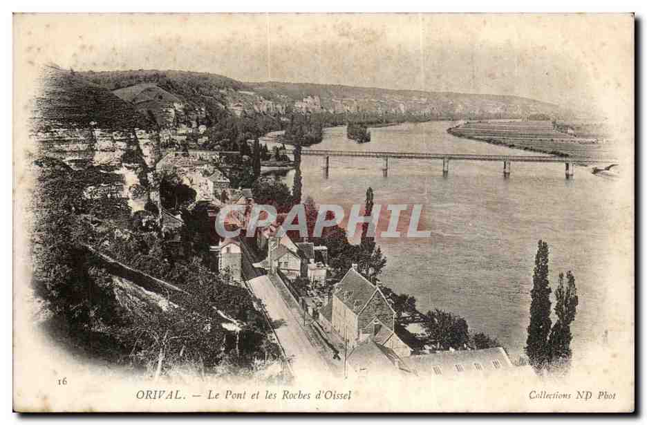 Orival CPA Le pont et les roches d'Oissel