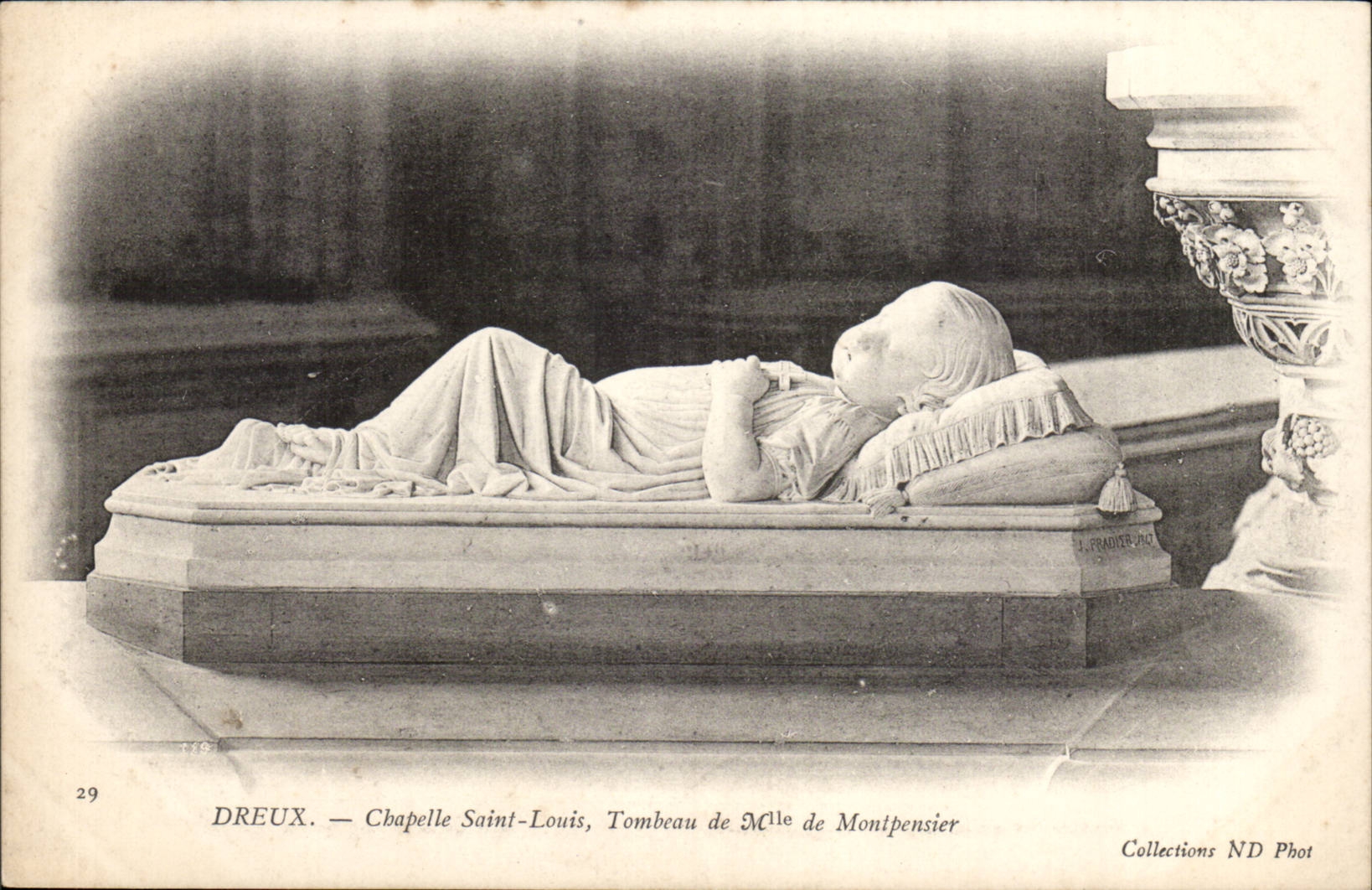 Dreux — Chapelle Saint-Louis, Tombeau de Mlle de Montpensier — J. Fradiker, n°29