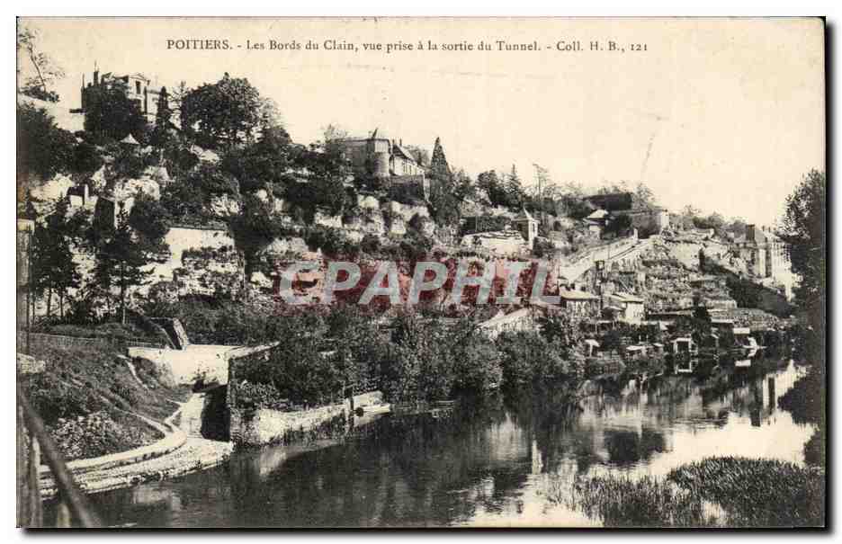 Poitiers - Les Bords du Clain, vue prise à la sortie du Tunnel - Coll. H. B., 121