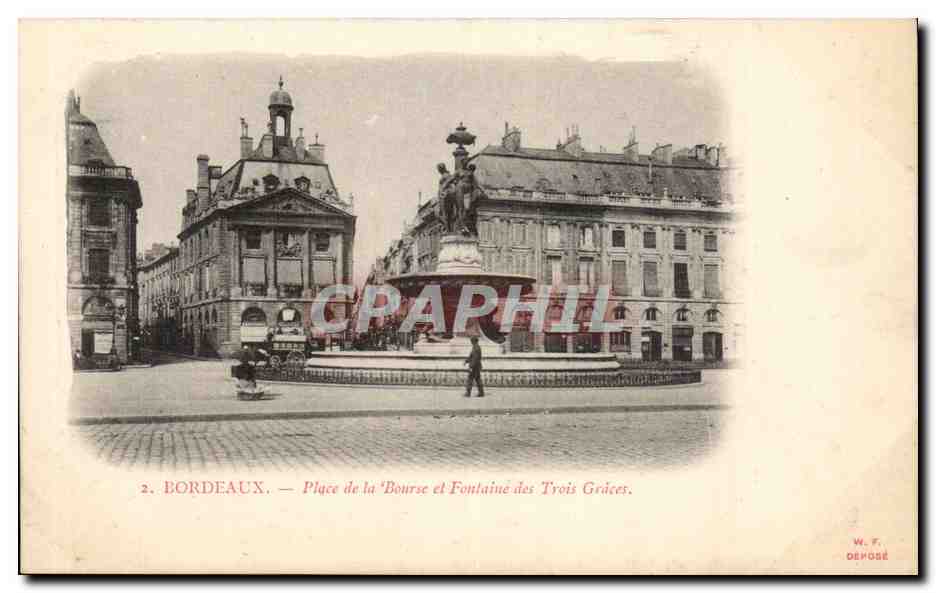 Bordeaux CPA Place de la Bourse et fontaine des Trois grace