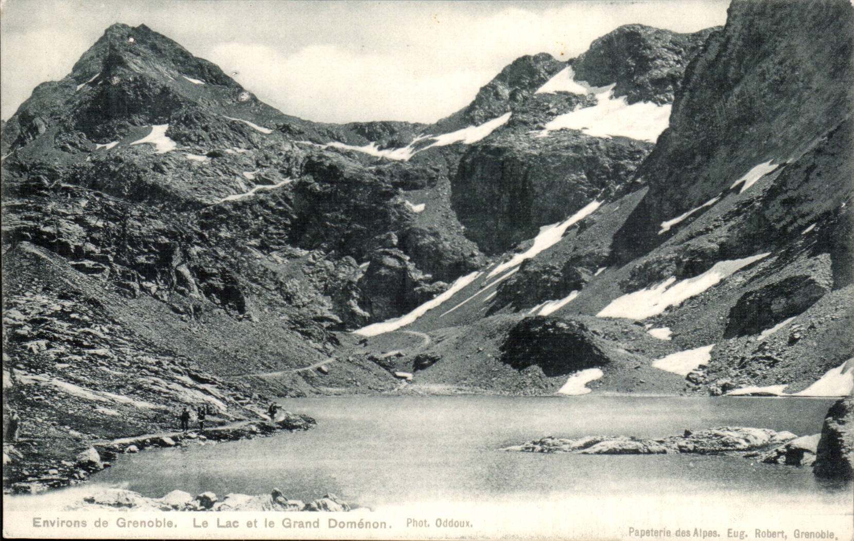 Umgebung von Grenoble — See und Grand Doménon — Foto. Oddoux — Papeterie des Alpes, Eug. Robert, Grenoble