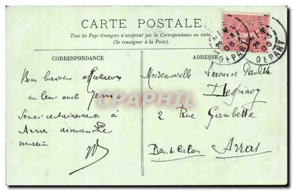 Paris CPA L'eclsue de la Monnaie — Rückseite