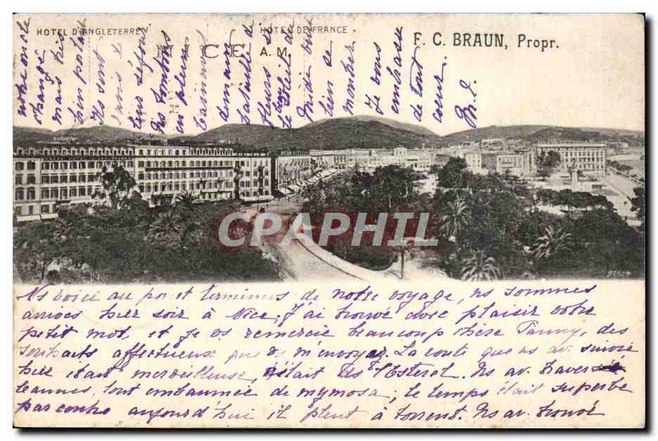Nice CPA Hotel d'Angleterre Hotel de France