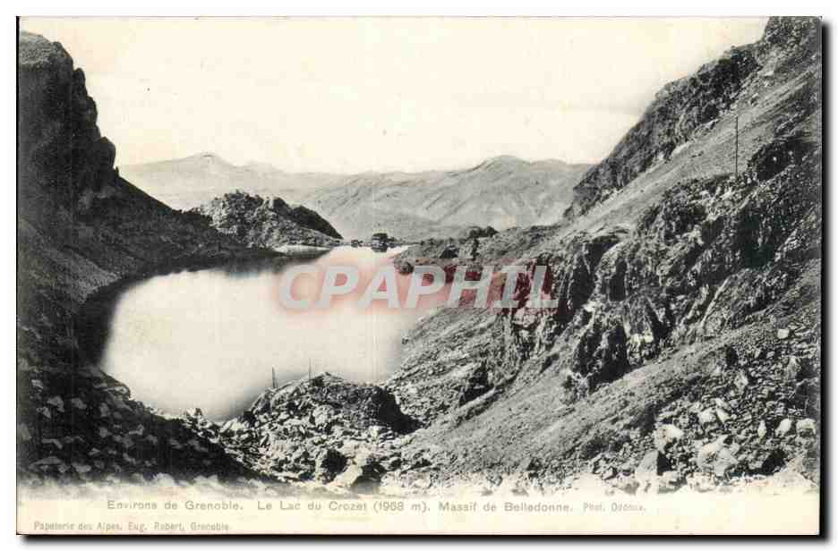 Environs de Grenoble — Le Lac du Crozet (1968 m) — Papeterie des Alpes, Eug. Robert, Grenoble