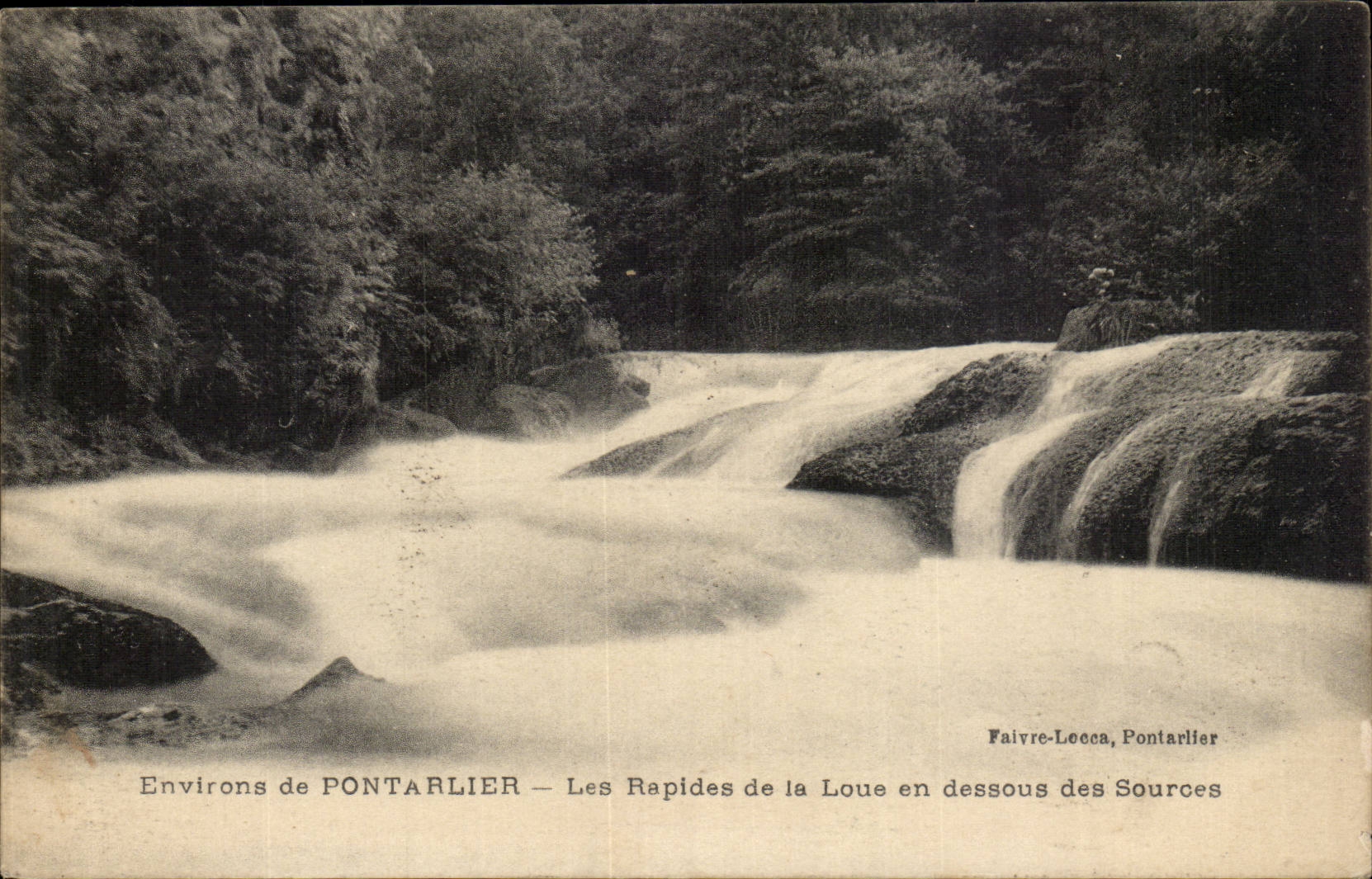 CPA Environs de Pontarlier Les rapides de la loue en dessous des sources