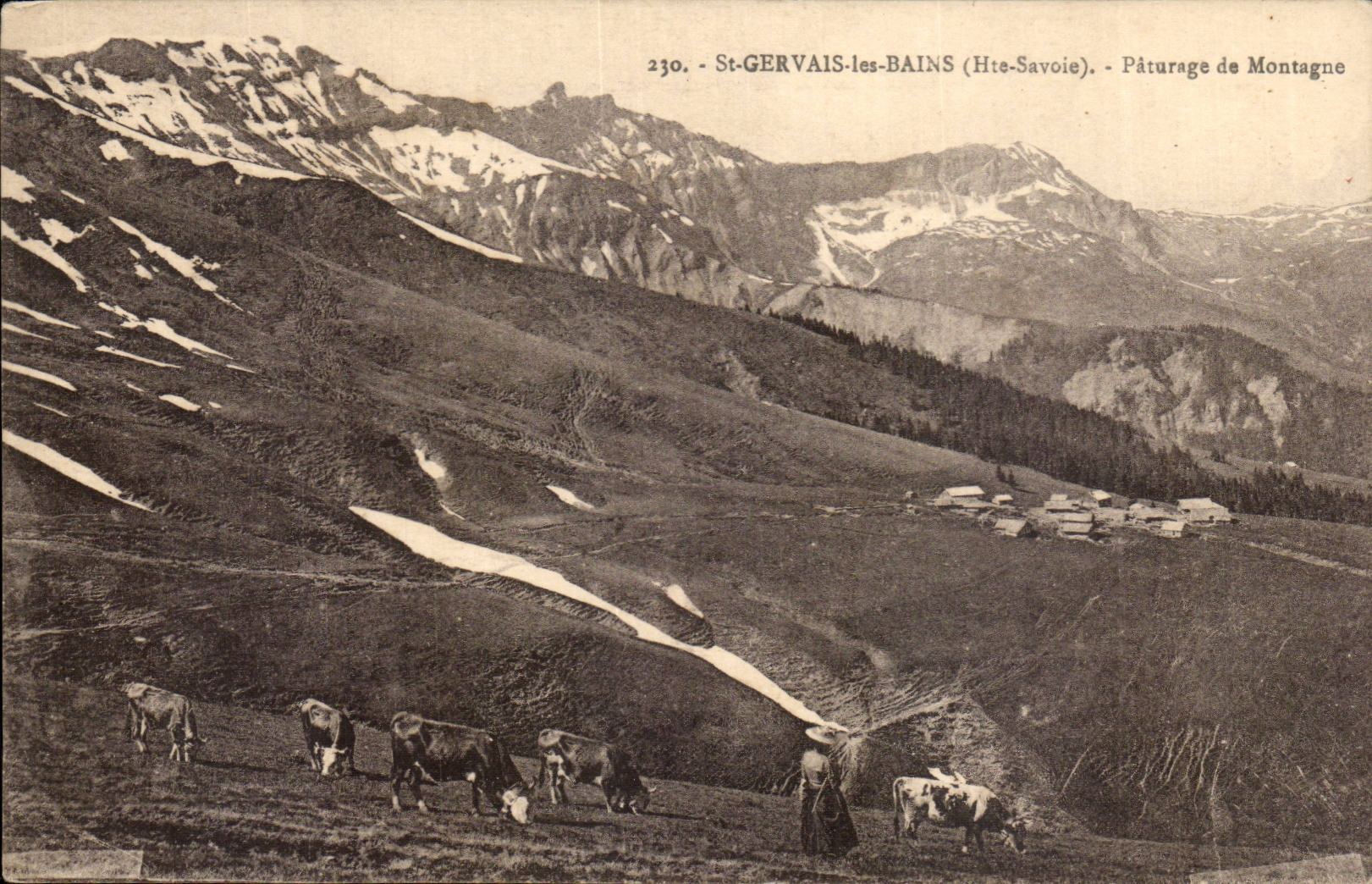 St-GERVAIS-les-BAINS (Hte-Savoie) — Pâturage de Montagne — L. Fauraz, édit.