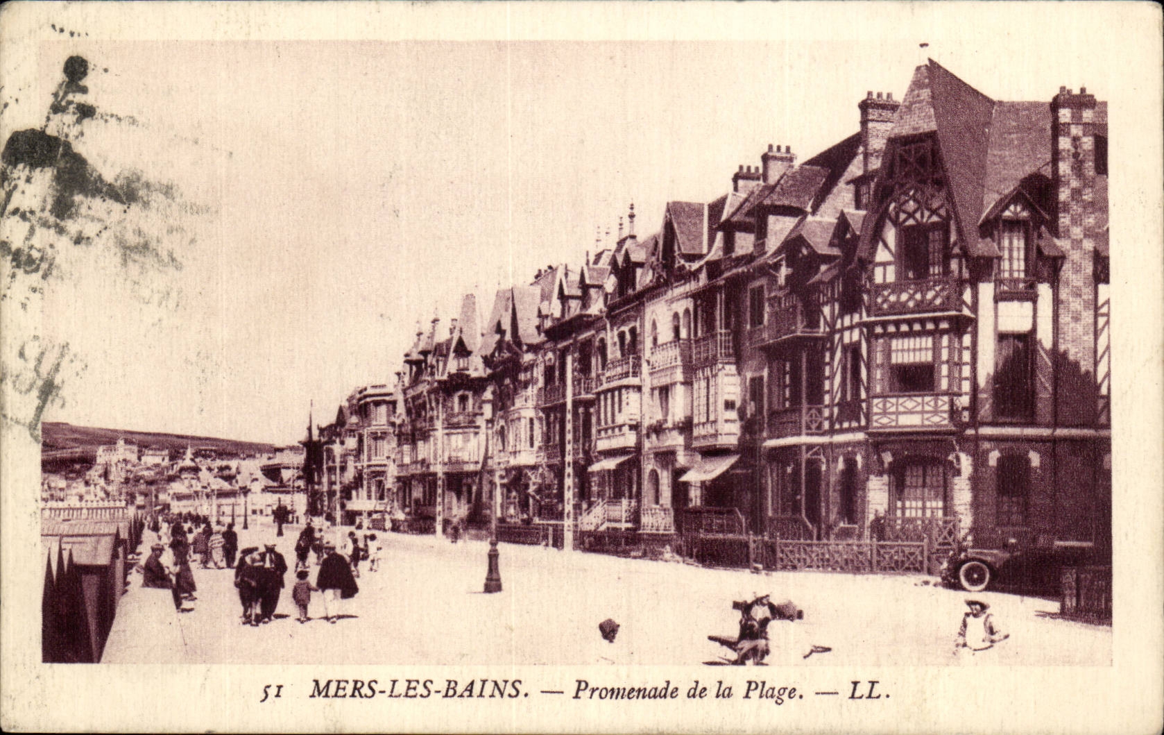 Mers les Bains CPa Promenade de la plage