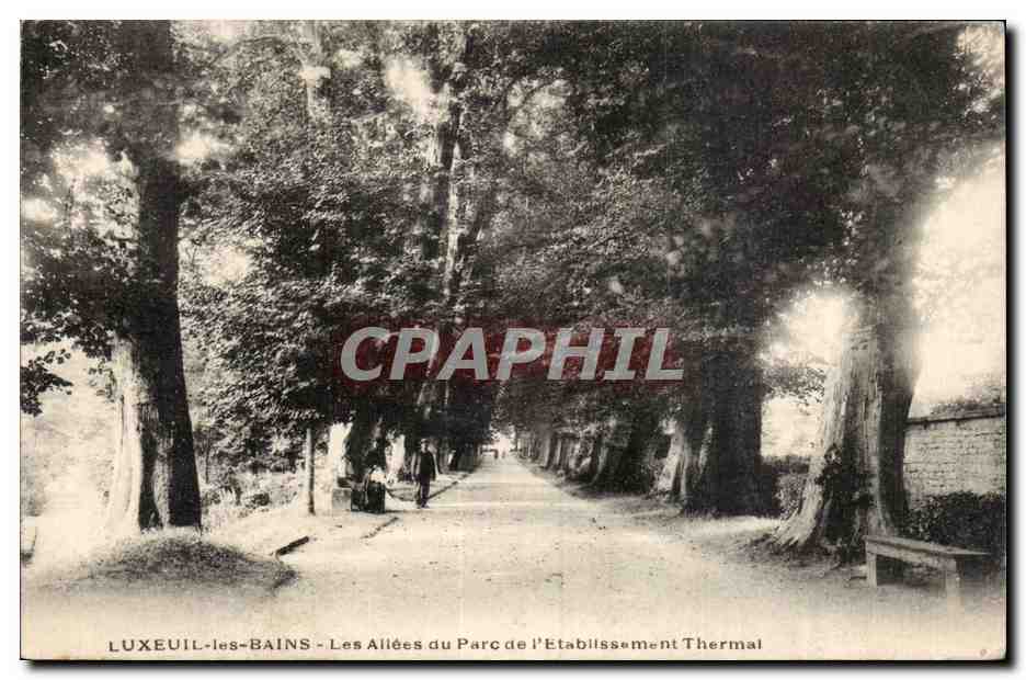 Luxeuil les Bains CPA Les allees du parc de l'etablissement thermal