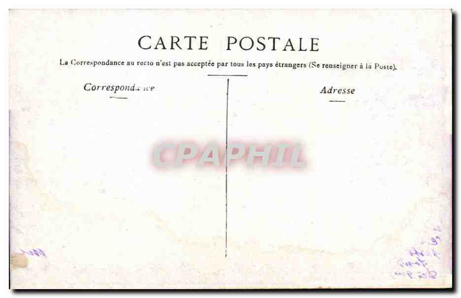 Paris CPA Ministere de la marine — Verso