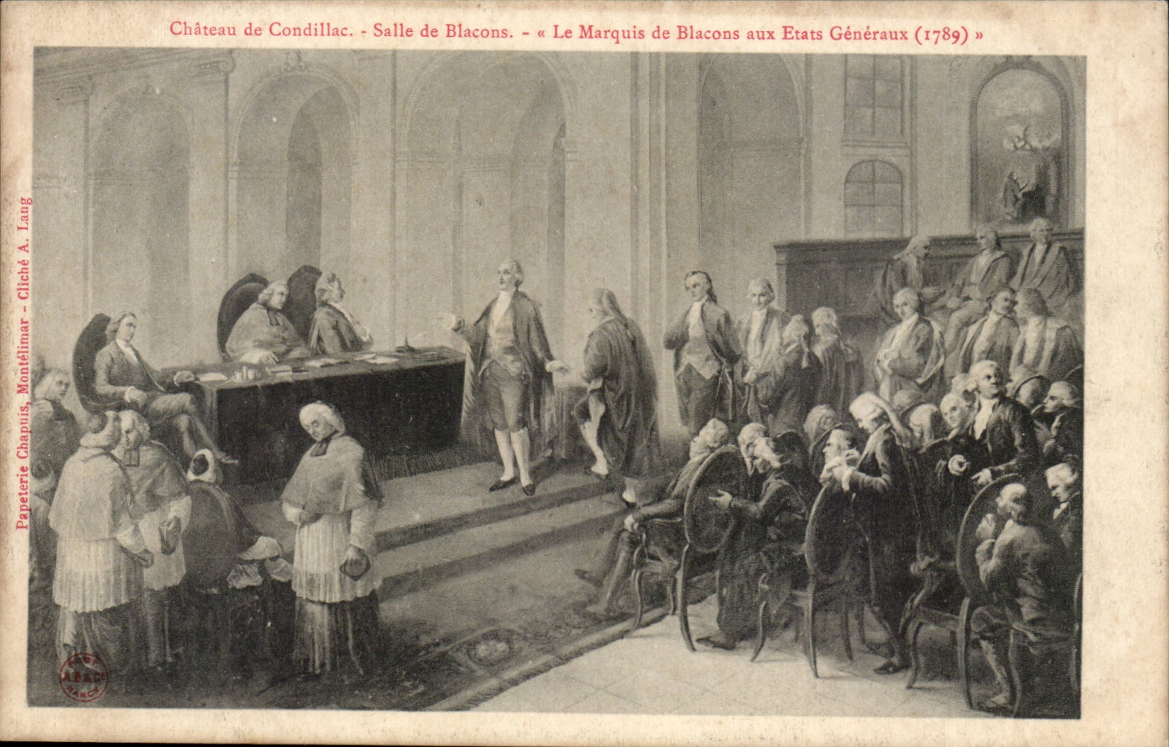 CPA Chateau de Condillac Salle de Blacons Le Marquis de Blacons aux Etats Generaux (1789)