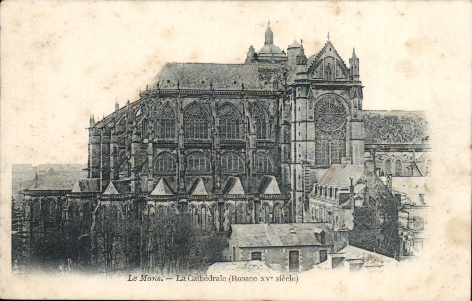 Le Mans — La Cathédrale (Rosace XVᵉ siècle)