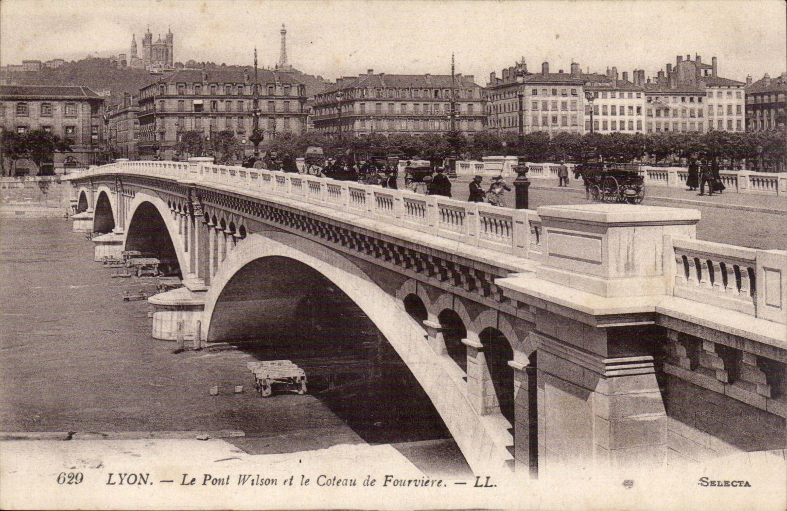 LYON — Le Pont Wilson et le Coteau de Fourvière — LL. SELECTA