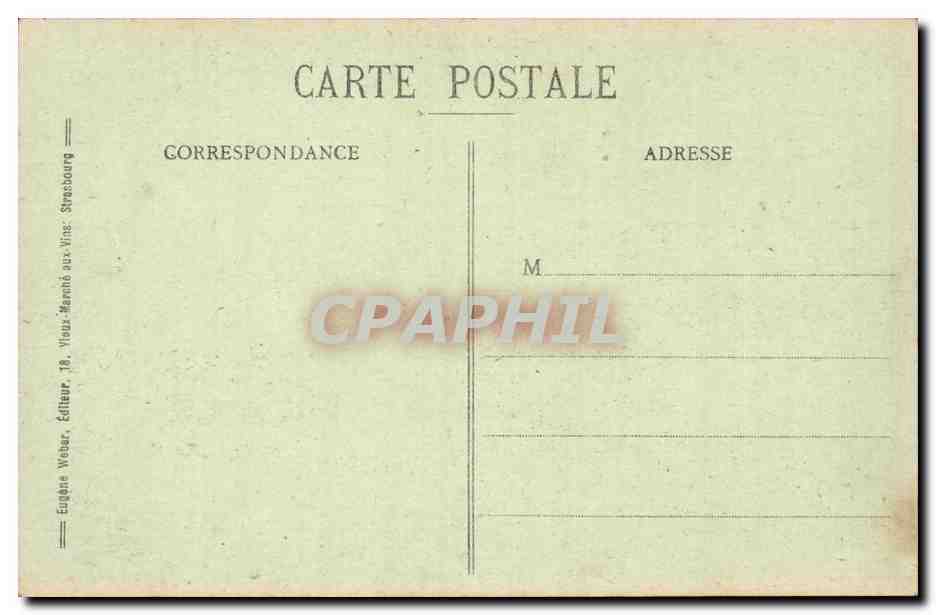 Strasbourg CPA Pont du chemin de fer sur le Rhin pres de Kehl — Verso