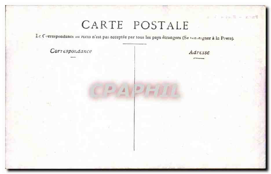 Paris CPA Hotel de ville — Rückseite