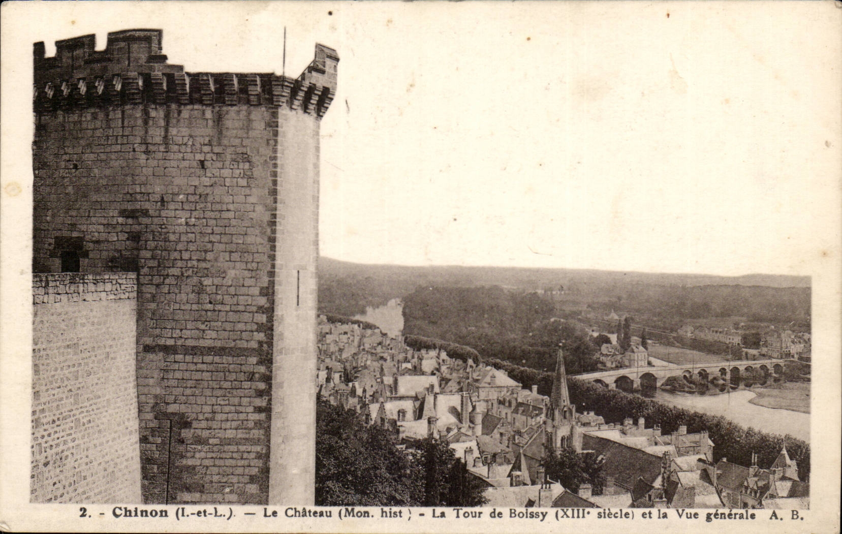Chinon CPa Le chateau la tour de Boissy 