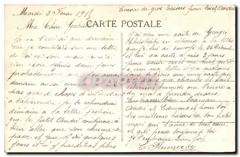 Ancenis CPA Vue sur l'eglise prise au nord — Rückseite