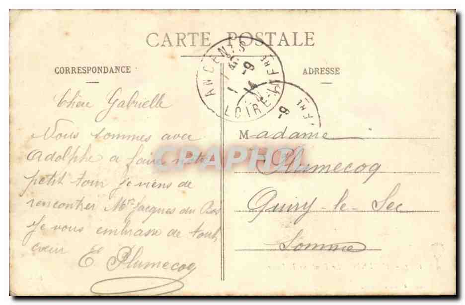 Ancenis CPA Le pont sur la Loire — Back