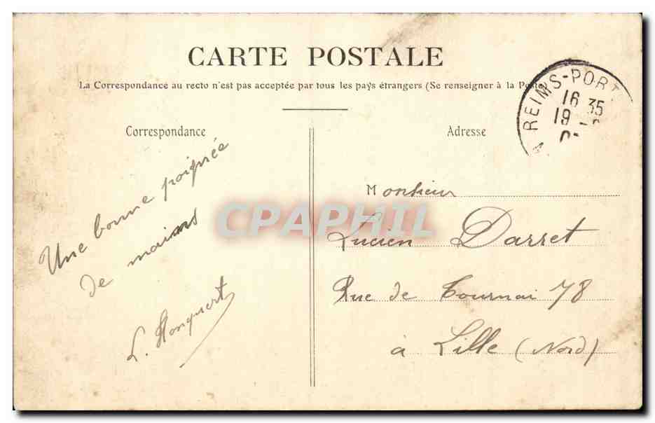 Reims — Kiosque de la Patte d'Oie — anonymer Verleger, Nr. 71 — Rückseite