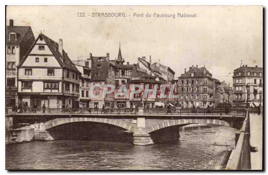 Strasbourg cPA Pont du faubourg National