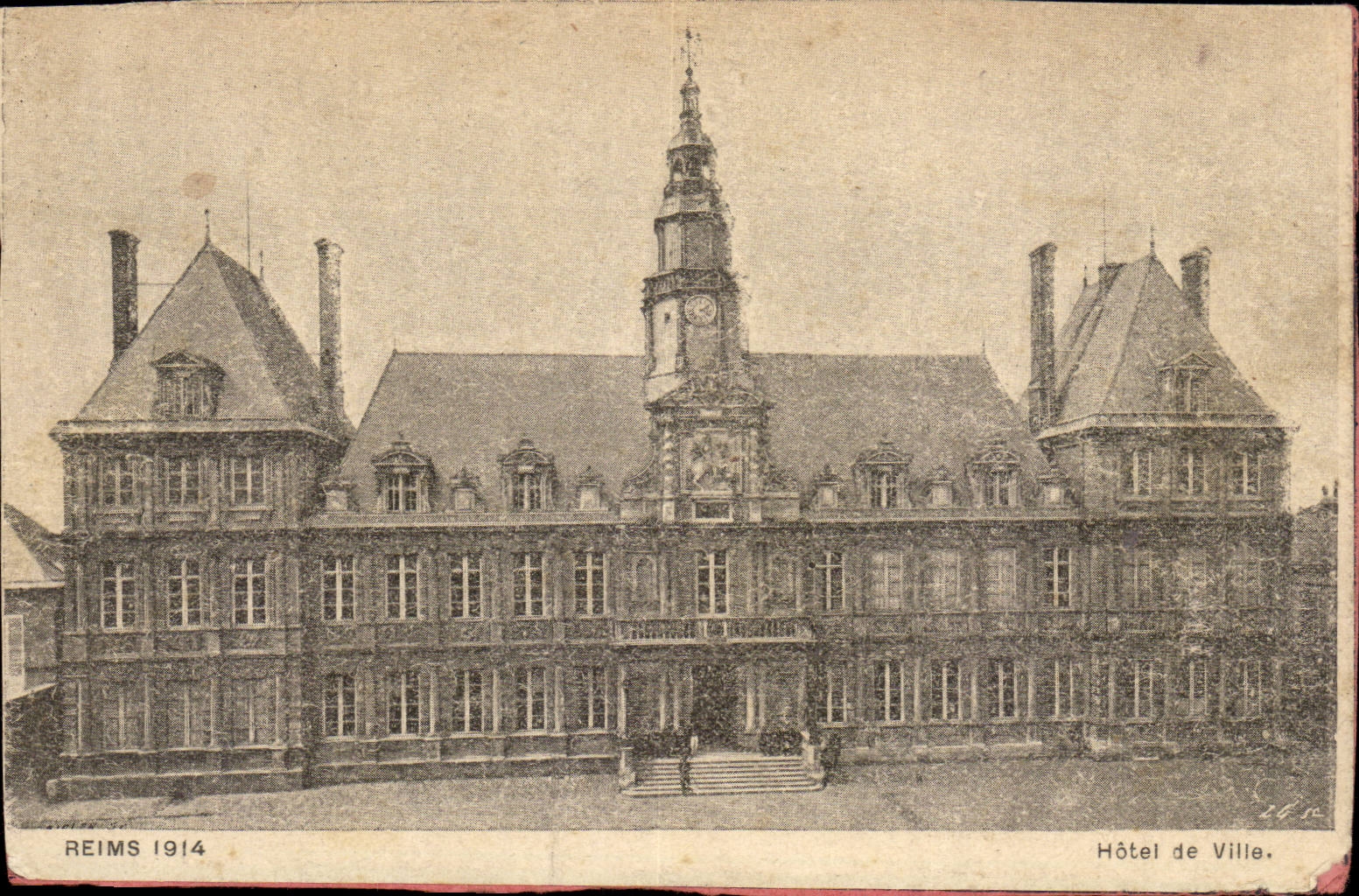 Reims CPA Hotel de ville 1914