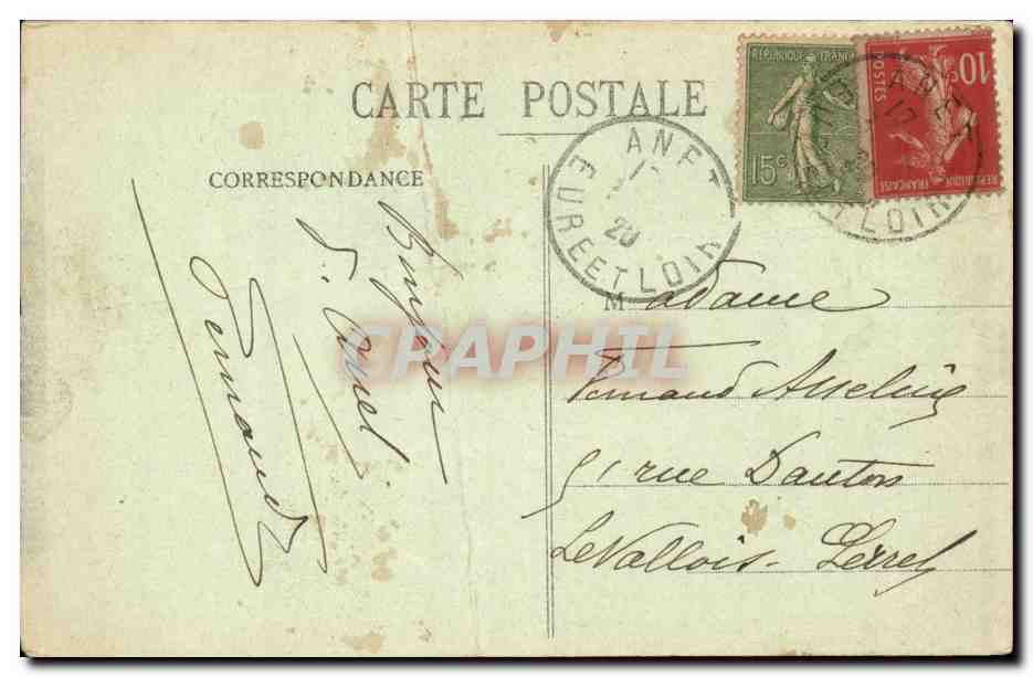 Chateau d'anet CPA Henri II fit construire ce chateau pour diane de Poitiers — Rückseite