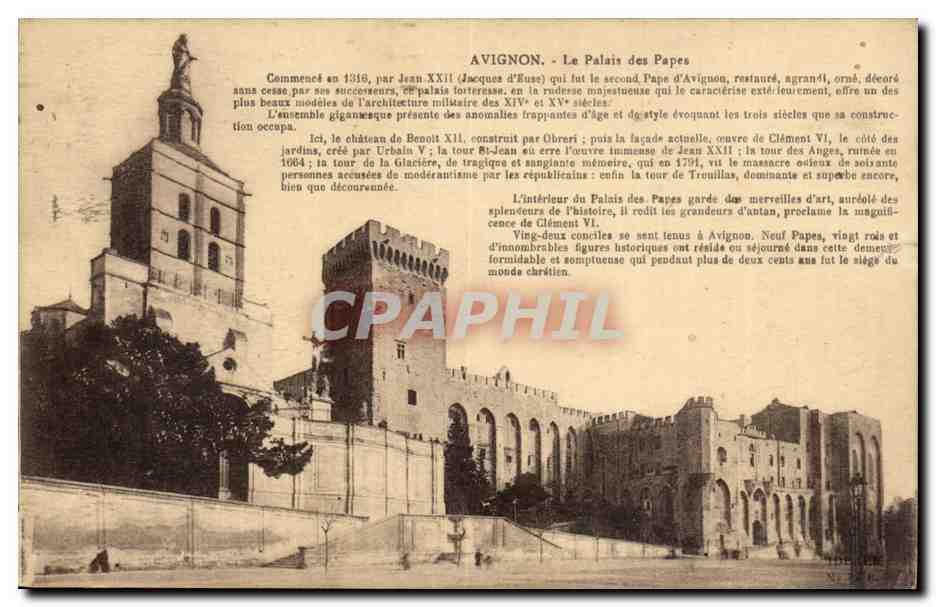 Avignon CPA Le palais des papes