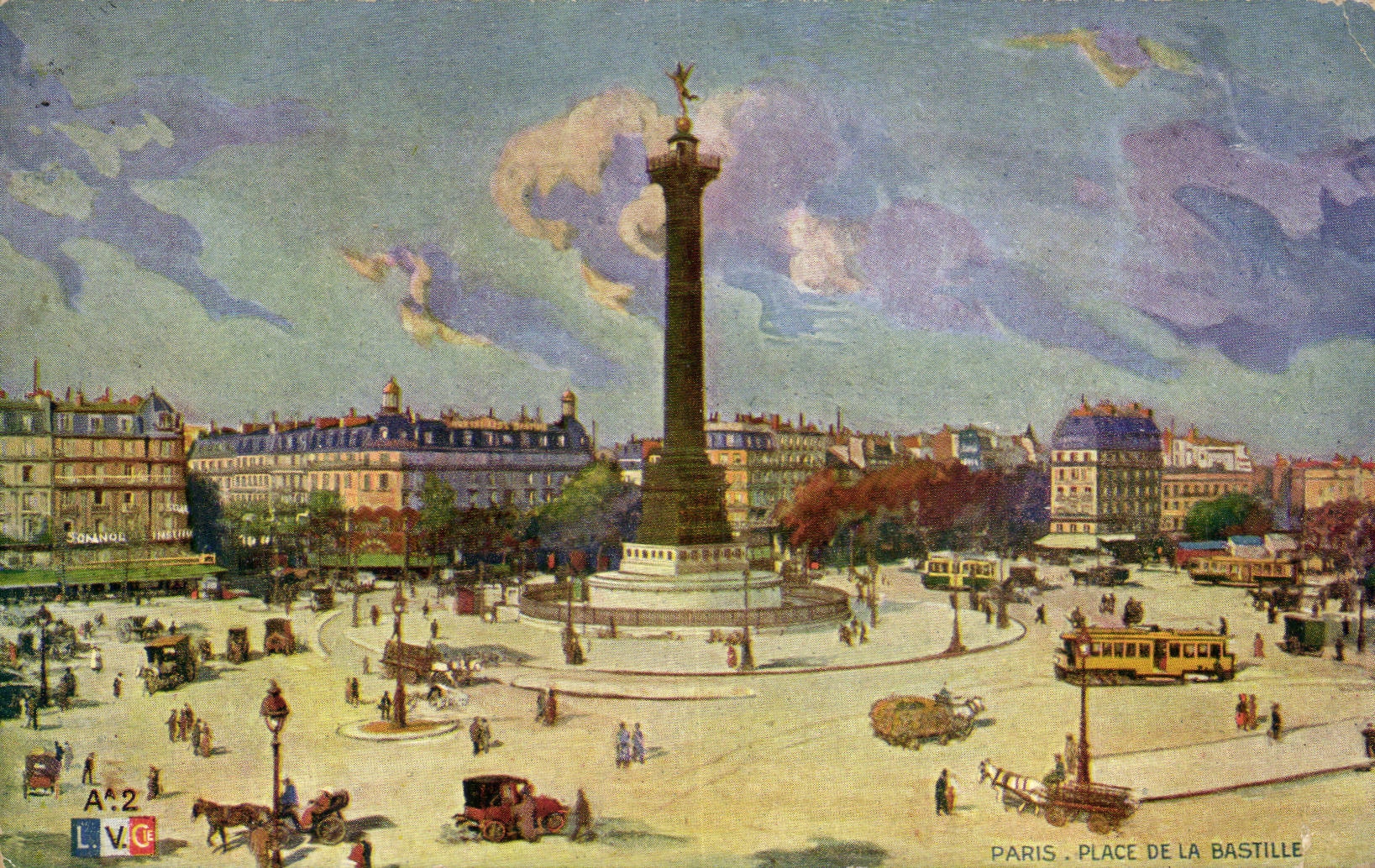 Paris CPA Place de la Bastille